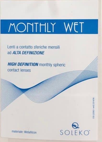 Soleko Monthly Wet confezione da 1 lente